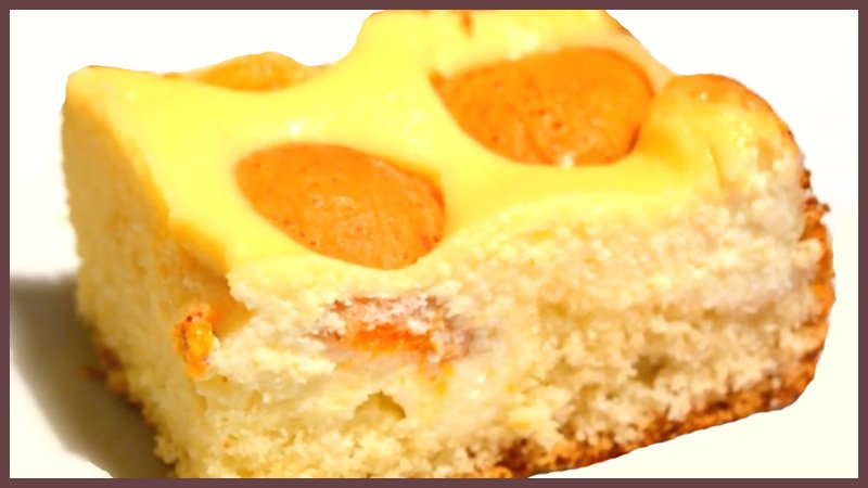 творожный пирог с абрикосами